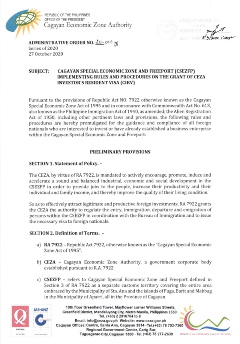 Net88 Hoạt Động Dưới Sự Kiểm Soát Của Ceaz (Cagayan Economic Zone Authority)